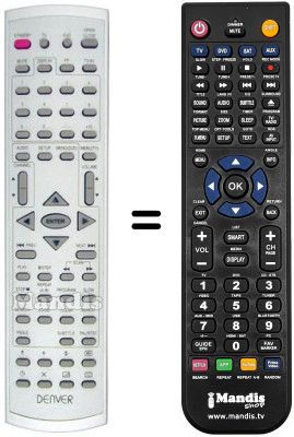 Comandos à distância equivalente Denver TVD 2102 C